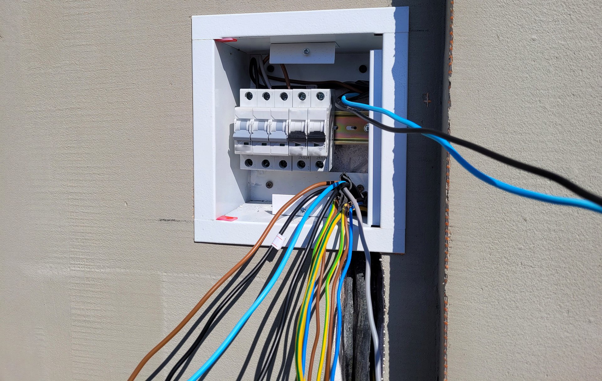 200-amp residential panel installed on an exterior